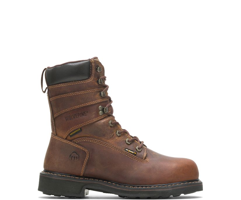 Bottes de Travail Wolverine Brek Durashocks® Waterproof 8" Steel-Toe EH Homme - Marron (FBK560913)